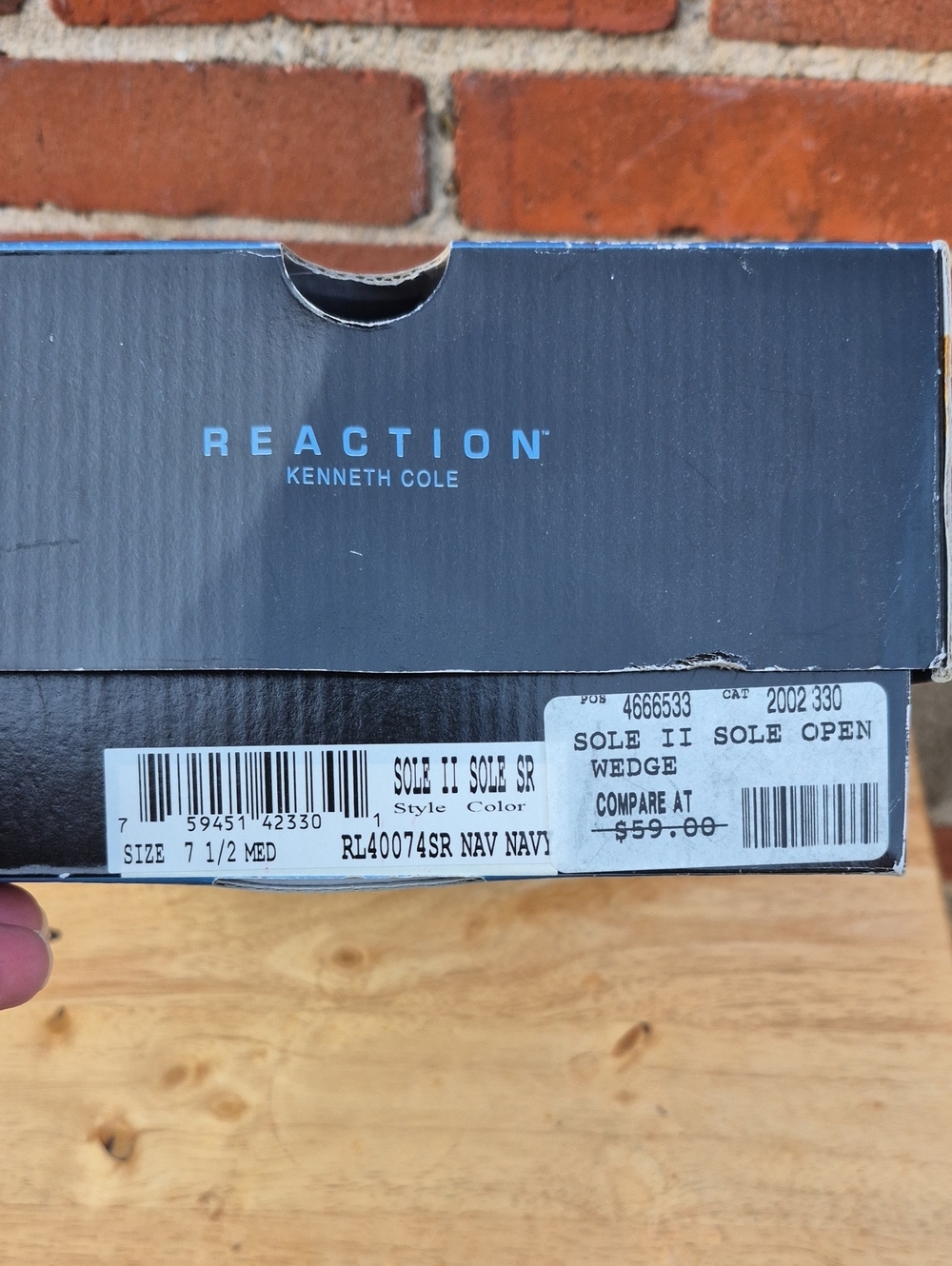 Kenneth Cole Reaction 7.5 Blue Platform Wedge Mary Jane - New - Picture 11 of 11